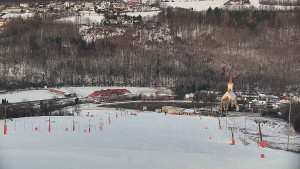 Skiareál Hlubočky - Horní část sjezdovky skiareálu Hlubočky - 18.1.2026 v 07:25