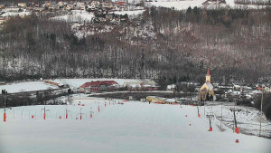 Skiareál Hlubočky - Horní část sjezdovky skiareálu Hlubočky - 18.1.2026 v 07:45