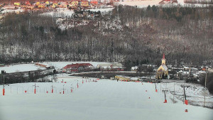 Skiareál Hlubočky - Horní část sjezdovky skiareálu Hlubočky - 18.1.2026 v 07:50