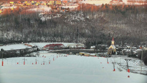 Skiareál Hlubočky - Horní část sjezdovky skiareálu Hlubočky - 18.1.2026 v 07:55