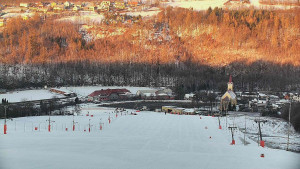 Skiareál Hlubočky - Horní část sjezdovky skiareálu Hlubočky - 18.1.2026 v 08:15