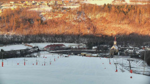 Skiareál Hlubočky - Horní část sjezdovky skiareálu Hlubočky - 18.1.2026 v 08:20