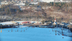 Skiareál Hlubočky - Horní část sjezdovky skiareálu Hlubočky - 18.1.2026 v 08:50