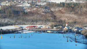 Skiareál Hlubočky - Horní část sjezdovky skiareálu Hlubočky - 18.1.2026 v 08:55