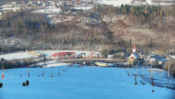 Horní část sjezdovky skiareálu Hlubočky