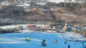 Skiareál Hlubočky - Horní část sjezdovky skiareálu Hlubočky - 18.1.2026 v 09:15