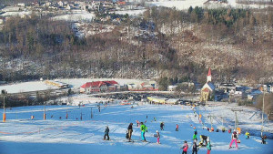Skiareál Hlubočky - Horní část sjezdovky skiareálu Hlubočky - 18.1.2026 v 09:20