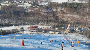 Skiareál Hlubočky - Horní část sjezdovky skiareálu Hlubočky - 18.1.2026 v 09:25