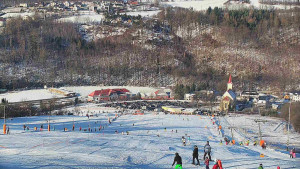 Skiareál Hlubočky - Horní část sjezdovky skiareálu Hlubočky - 18.1.2026 v 09:40