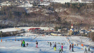 Skiareál Hlubočky - Horní část sjezdovky skiareálu Hlubočky - 18.1.2026 v 09:45