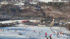 Skiareál Hlubočky - Horní část sjezdovky skiareálu Hlubočky - 18.1.2026 v 09:55