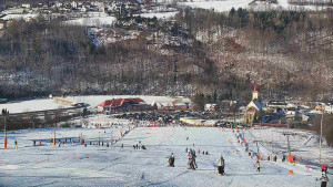 Skiareál Hlubočky - Horní část sjezdovky skiareálu Hlubočky - 18.1.2026 v 10:15