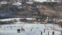 Horní část sjezdovky skiareálu Hlubočky