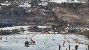 Skiareál Hlubočky - Horní část sjezdovky skiareálu Hlubočky - 18.1.2026 v 10:45