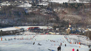 Skiareál Hlubočky - Horní část sjezdovky skiareálu Hlubočky - 18.1.2026 v 10:50