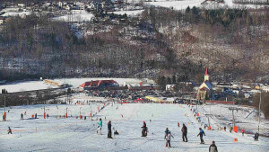 Skiareál Hlubočky - Horní část sjezdovky skiareálu Hlubočky - 18.1.2026 v 10:55