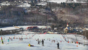 Skiareál Hlubočky - Horní část sjezdovky skiareálu Hlubočky - 18.1.2026 v 11:05