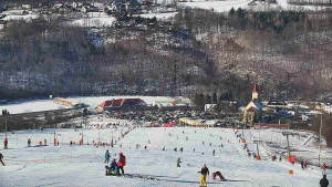 Skiareál Hlubočky - Horní část sjezdovky skiareálu Hlubočky - 18.1.2026 v 11:20