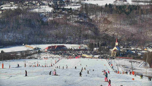 Skiareál Hlubočky - Horní část sjezdovky skiareálu Hlubočky - 18.1.2026 v 11:25