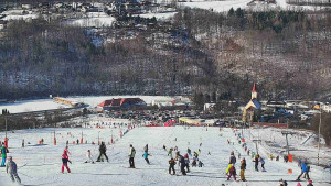 Skiareál Hlubočky - Horní část sjezdovky skiareálu Hlubočky - 18.1.2026 v 11:35