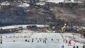 Skiareál Hlubočky - Horní část sjezdovky skiareálu Hlubočky - 18.1.2026 v 11:40