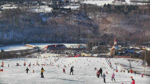 Skiareál Hlubočky - Horní část sjezdovky skiareálu Hlubočky - 18.1.2026 v 12:50