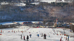 Horní část sjezdovky skiareálu Hlubočky