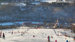 Horní část sjezdovky skiareálu Hlubočky