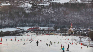 Skiareál Hlubočky - Horní část sjezdovky skiareálu Hlubočky - 18.1.2026 v 16:25