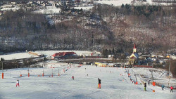 Horní část sjezdovky skiareálu Hlubočky