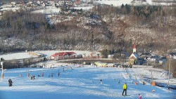 Horní část sjezdovky skiareálu Hlubočky