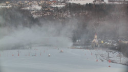 Horní část sjezdovky skiareálu Hlubočky