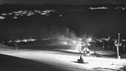 Horní část sjezdovky skiareálu Hlubočky