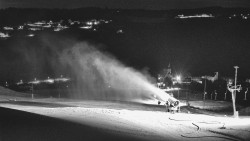 Horní část sjezdovky skiareálu Hlubočky