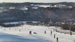 Horní část sjezdovky skiareálu Hlubočky