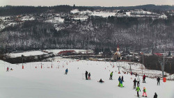 Horní část sjezdovky skiareálu Hlubočky