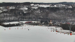 Horní část sjezdovky skiareálu Hlubočky