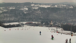 Horní část sjezdovky skiareálu Hlubočky