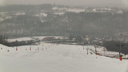 Horní část sjezdovky skiareálu Hlubočky