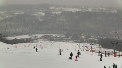 Horní část sjezdovky skiareálu Hlubočky