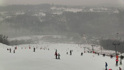 Horní část sjezdovky skiareálu Hlubočky