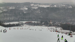 Horní část sjezdovky skiareálu Hlubočky