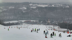 Horní část sjezdovky skiareálu Hlubočky