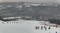 Horní část sjezdovky skiareálu Hlubočky