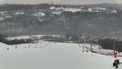 Horní část sjezdovky skiareálu Hlubočky