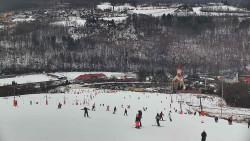 Horní část sjezdovky skiareálu Hlubočky