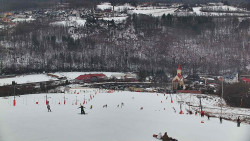 Horní část sjezdovky skiareálu Hlubočky