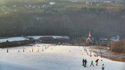 Horní část sjezdovky skiareálu Hlubočky