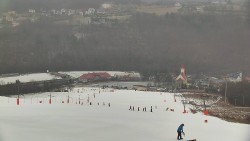 Horní část sjezdovky skiareálu Hlubočky