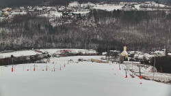 Horní část sjezdovky skiareálu Hlubočky